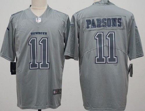 Men's Dallas Cowboys #11 Micah Parsons Limited Gray Atmosphere Vapor Jersey