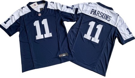 Men's Dallas Cowboys #11 Micah Parsons Limited Navy Alternate FUSE Vapor Jersey