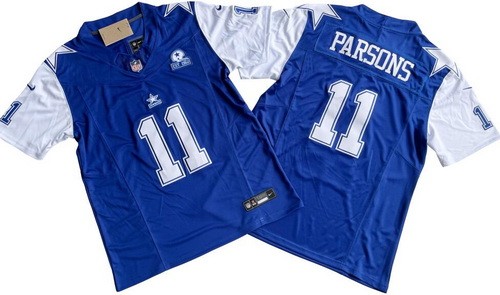 Men's Dallas Cowboys #11 Micah Parsons Limited Royal Throwback FUSE Vapor Jersey