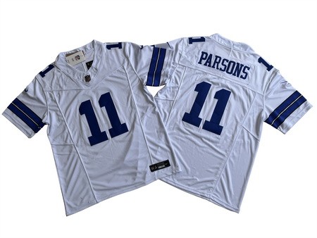 Men's Dallas Cowboys #11 Micah Parsons Limited White FUSE Vapor Jersey