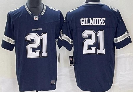 Men's Dallas Cowboys #21 Stephon Gilmore Limited Navy FUSE Vapor Jersey