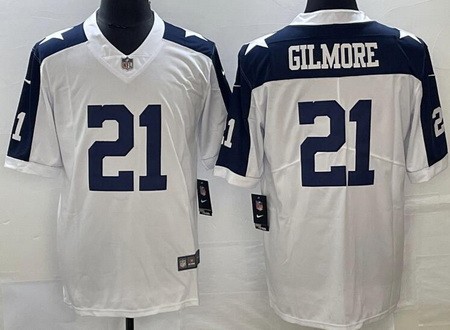 Men's Dallas Cowboys #21 Stephon Gilmore Limited White Alternate Vapor Jersey
