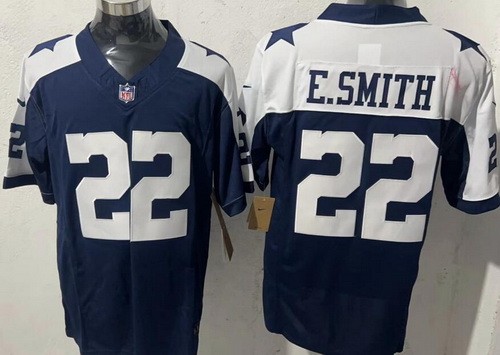 Men's Dallas Cowboys #22 Emmitt Smith Limited Navy Alternate FUSE Vapor Jersey