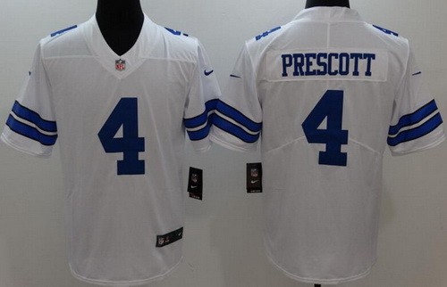 Men's Dallas Cowboys #4 Dak Prescott Limited White Vapor Untouchable Jersey