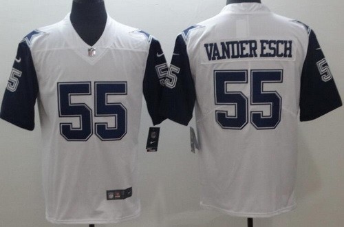 Men's Dallas Cowboys #55 Leighton Vander Esch Limited White Rush Color Jersey