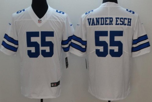 Men's Dallas Cowboys #55 Leighton Vander Esch Limited White Vapor Untouchable Jersey