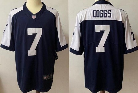 Men's Dallas Cowboys #7 Trevon Diggs Limited Navy Alternate Vapor Jersey