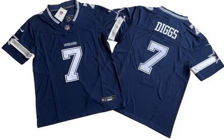 Men's Dallas Cowboys #7 Trevon Diggs Limited Navy FUSE Vapor Jersey