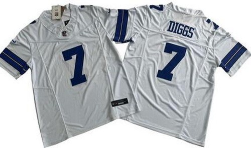 Men's Dallas Cowboys #7 Trevon Diggs Limited White FUSE Vapor Jersey