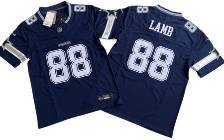 Men's Dallas Cowboys #88 CeeDee Lamb Limited Navy FUSE Vapor Jersey