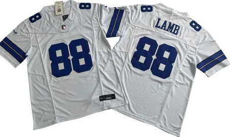 Men's Dallas Cowboys #88 CeeDee Lamb Limited White FUSE Vapor Jersey