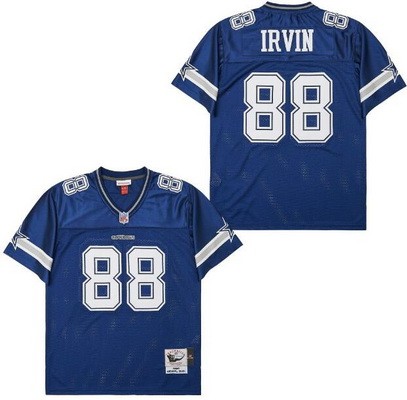 Men's Dallas Cowboys #88 Michael Irvin Navy 1996 Throwback Jersey