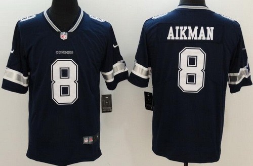 Men's Dallas Cowboys #8 Troy Aikman Limited Navy Vapor Untouchable Jersey