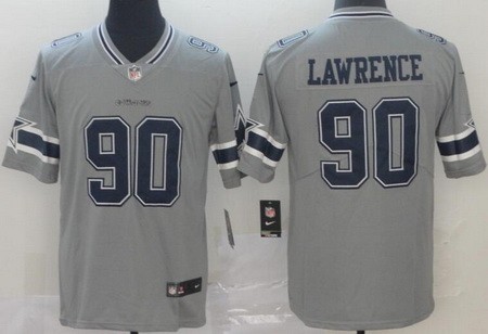 Men's Dallas Cowboys #90 Demarcus Lawrence Limited Gray Inverted Vapor Untouchable Jersey