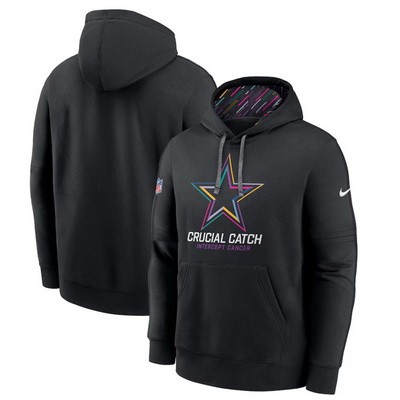Men's Dallas Cowboys Black 2024 Crucial Catch Club Pullover Hoodie