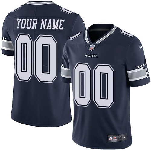 Men's Dallas Cowboys Customized Limited Navy Blue Vapor Untouchable Jersey