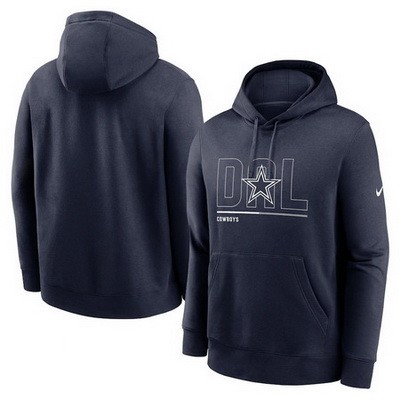 Men's Dallas Cowboys Navy City Code Club Fleece Pullover Hoodie