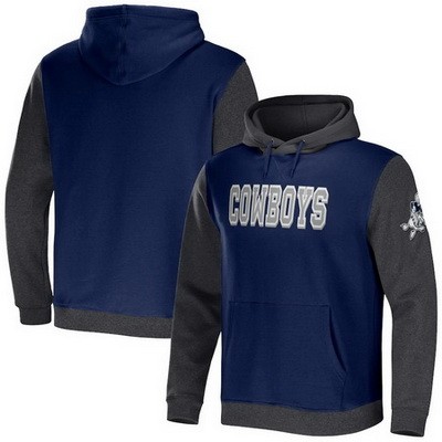 Men's Dallas Cowboys Navy NFL x Darius Rucker Collection Colorblock Pullover Hoodie