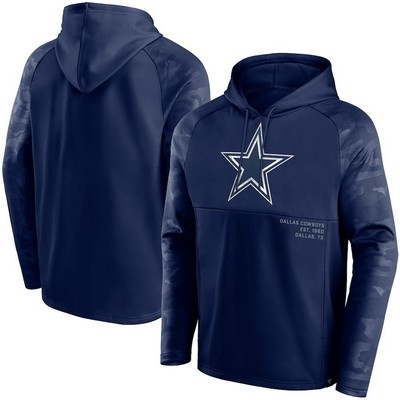 Men's Dallas Cowboys Navy Shade Defender Raglan Pullover Hoodie
