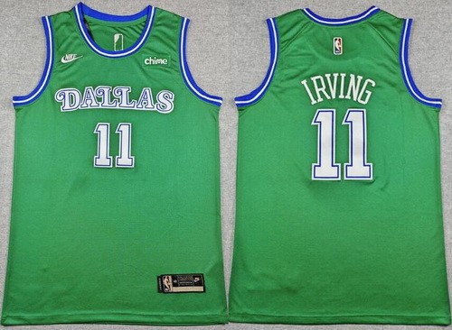 Men's Dallas Mavericks #11 Kyrie Irving Green Classic Sponsor Swingman Jersey