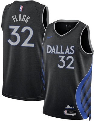 Men's Dallas Mavericks #32 Cooper Flagg Black 2025 City Heat Press Jersey