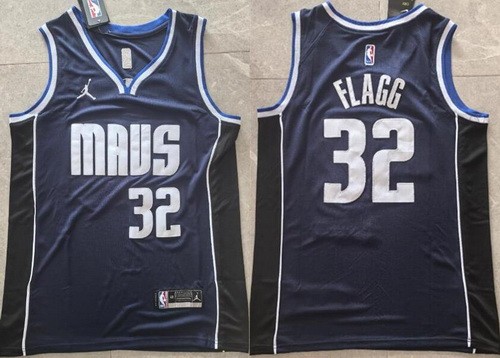 Men's Dallas Mavericks #32 Cooper Flagg Navy Statement Swingman Jersey