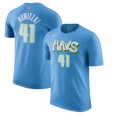 Men's Dallas Mavericks #41 Dirk Nowitzki Printed T-Shirt 0707