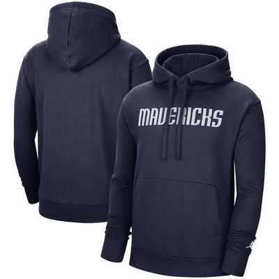 Men's Dallas Mavericks Navy Statement Edition Fleece Pullover Hoodie