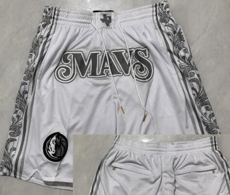 Men's Dallas Mavericks White 2024 City Just Don Shorts
