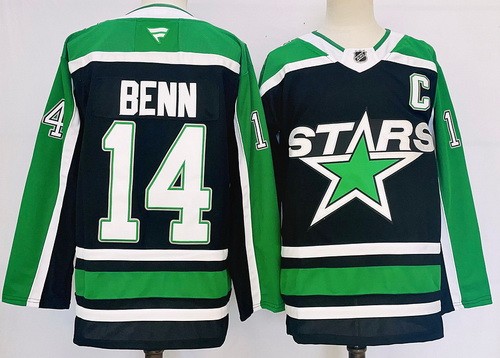 Men's Dallas Stars #14 Jamie Benn Black Authentic Jersey