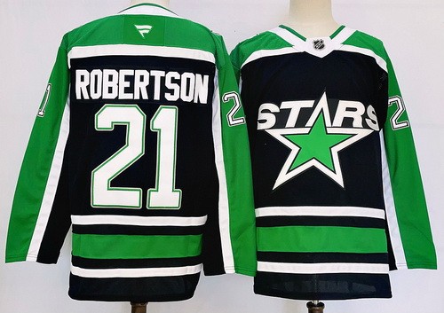 Men's Dallas Stars #21 Jason Robertson Black Authentic Jersey