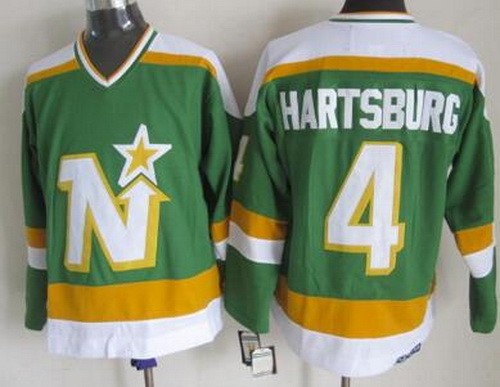 Men's Dallas Stars #4 Craig Hartsburg Green Throwback Jersey