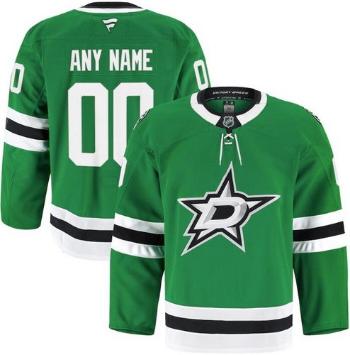 Men's Dallas Stars Customized Green Fanatics Authentic Jersey
