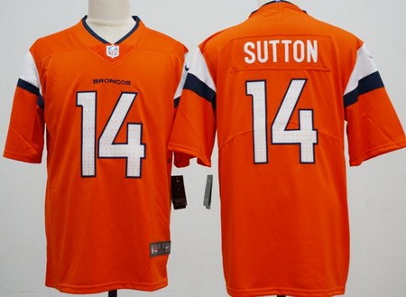 Men's Denver Broncos #14 Courtland Sutton Limited Orange Vapor Jersey