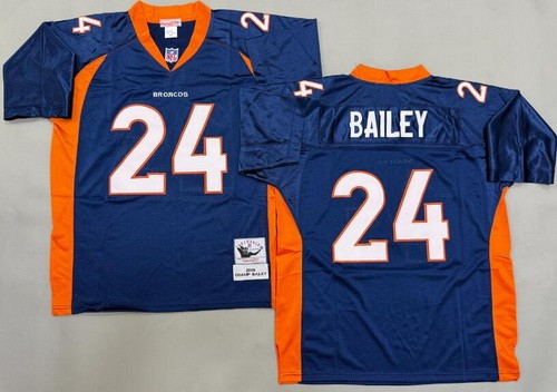 Men's Denver Broncos #24 Champ Bailey Navy 2006 Throwback Jersey