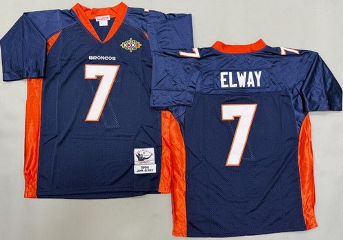 Men's Denver Broncos #7 John Elway Blue 1994 Throwback Jersey