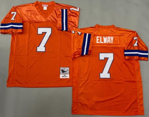 Men's Denver Broncos #7 John Elway Orange 1994 Throwback Jersey