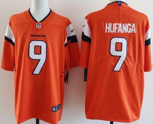 Men's Denver Broncos #9 Talanoa Hufanga Limited Orange Vapor Jersey