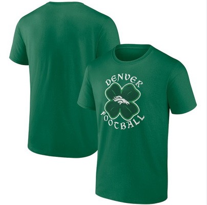 Men's Denver Broncos Kelly Green St Patrick's Day Celtic T-Shirt