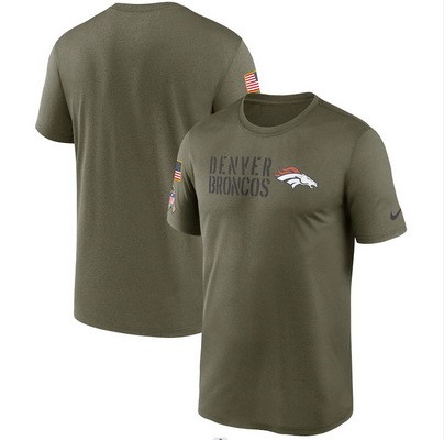 Men's Denver Broncos Olive 2022 Salute to Service Legend Team T Shirt