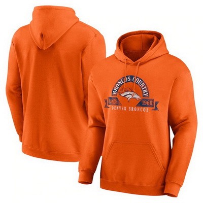Men's Denver Broncos Orange Utility Pullover Hoodie