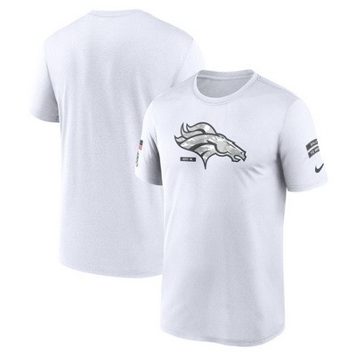 Men's Denver Broncos White 2024 Salute To Service Legend Performance T Shirt