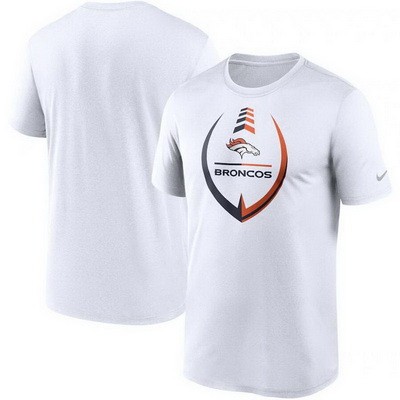 Men's Denver Broncos White Icon Legend Performance T Shirt