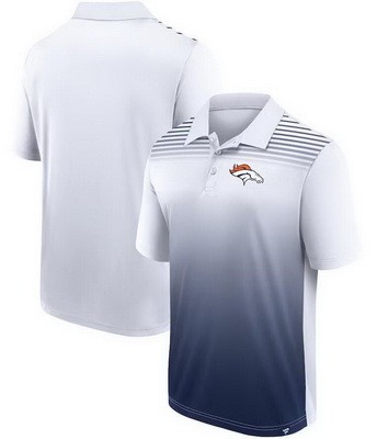Men's Denver Broncos White Navy Sandlot Game Polo
