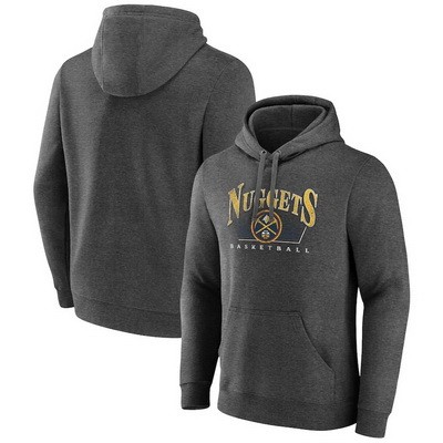 Men's Denver Nuggets Gray Noches Ene Be A Pullover Hoodie