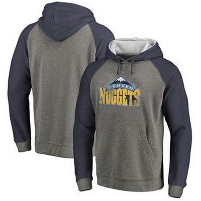 Men's Denver Nuggets Gray Printed Pullover Hoodie