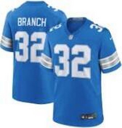 Men's Detroit Lions #32 Brian Branch Limited Blue Vapor Jersey