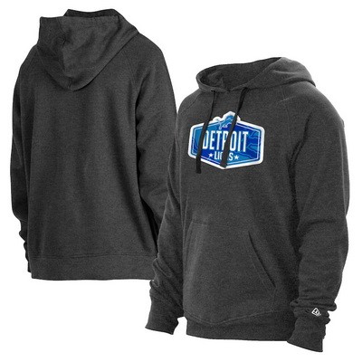 Men's Detroit Lions Blue Charcoal 2021 NFL Draft Hook Pullover Hoodie