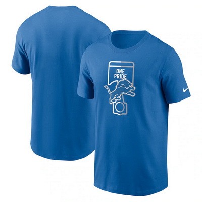 Men's Detroit Lions Blue Local Essential T Shirt