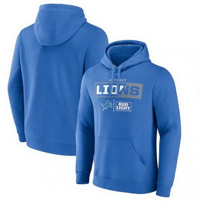 Men's Detroit Lions Blue NFL x Bud Light Pullover Hoodie